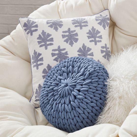 Grey chunky 2024 knit cushion