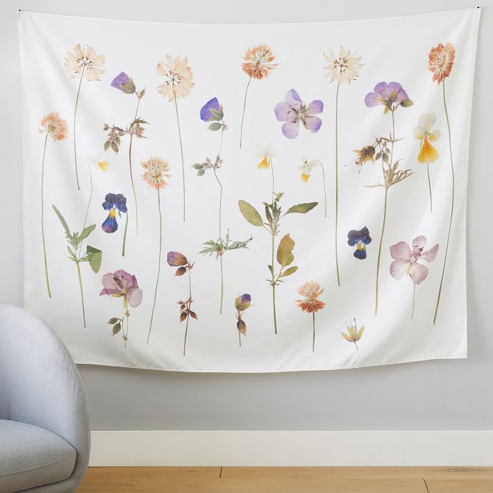 Pressed Flower Recycled Tapestry