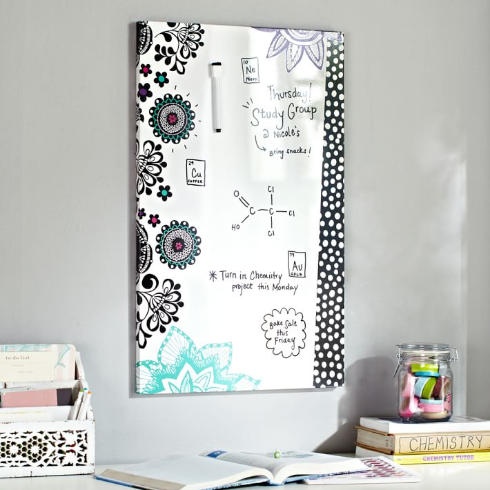 Bold Floral Magnetic Message Board