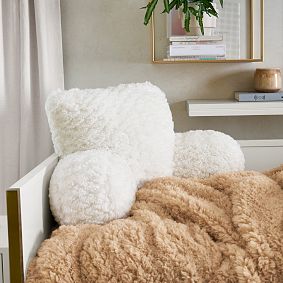 Cloud Faux-Fur Backrest Pillow Cover Pottery Barn Teen