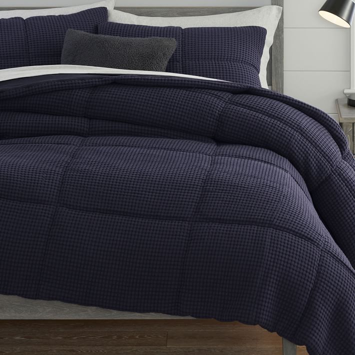 Waffle Jersey Back Comforter Pottery Barn Teen