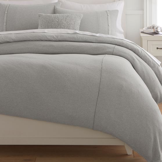 Henley Jersey Waffle Duvet Cover Pottery Barn Teen