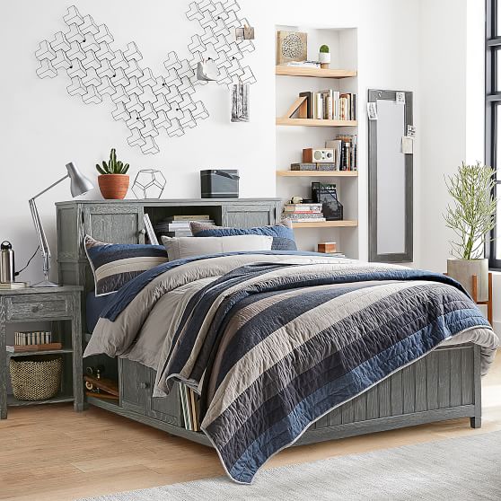 Beadboard Storage Bed & 5Drawer Dresser Set Teen Storage Beds