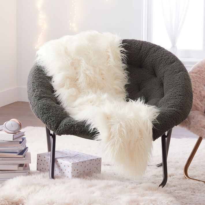 Himalayan Faux Fur Pillow - Ivory – Dorm Decor