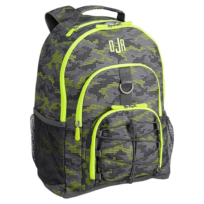 Gear-Up Dot Camo Gray Neon Backpack