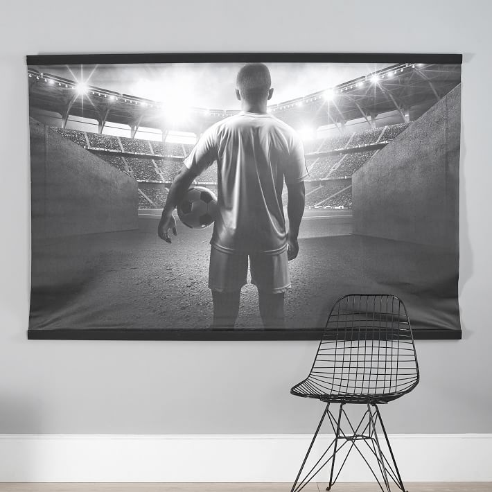 Black and White Soccer Wall Mural Pottery Barn Teen