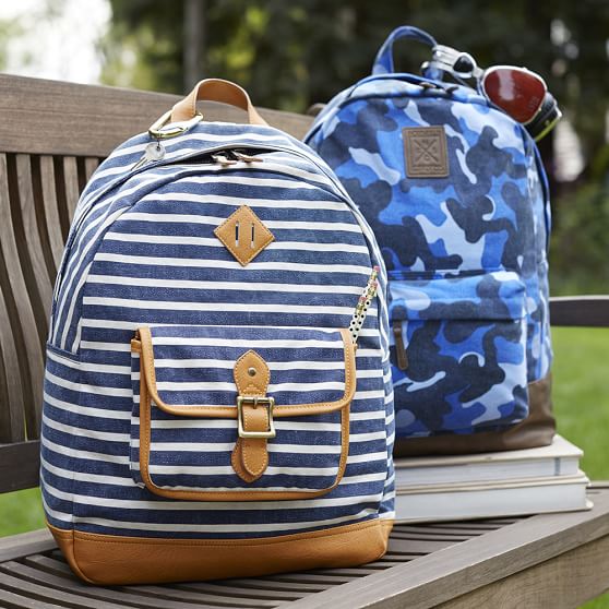 Blue Camo Teen Backpack 