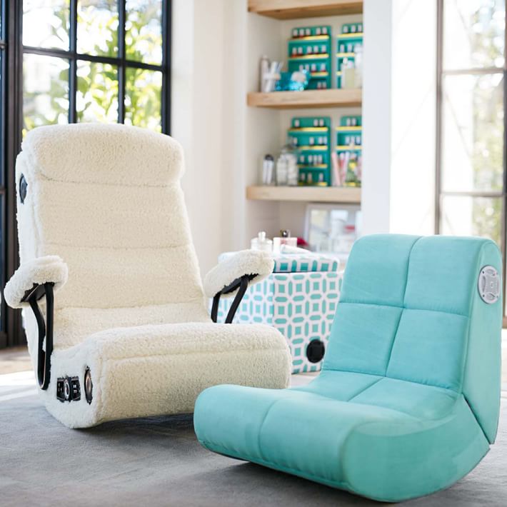 Suede Mini Rocker Gaming Chair | Pottery Barn Teen