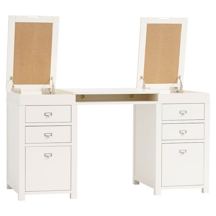 Customize It Project Storage Pedestal Teen Desk Pottery Barn Teen   Customize It Project Storage Pedestal Desk O 