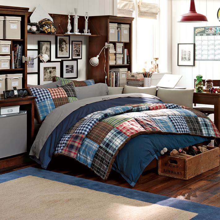 Patch Plaid Boys Quilt Sale Pottery Barn Teen