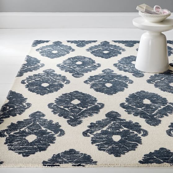 Blockprint Floral Rug | Teen Rug | Pottery Barn Teen