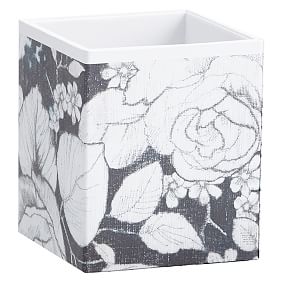 Printed Paper Desk Accessories Charcoal Floral H 