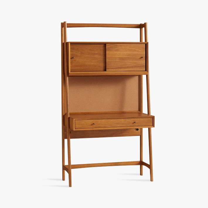 west elm x pbt Mid-Century Smart™ Wall Desk & Bookshelf Set