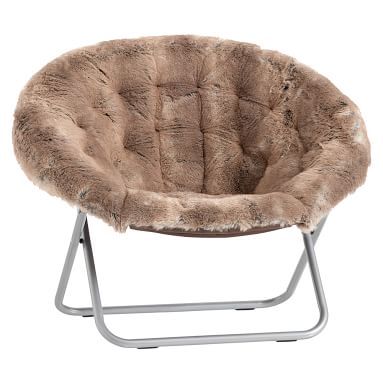 Wolf Faux-Fur Round Chair | Pottery Barn Teen