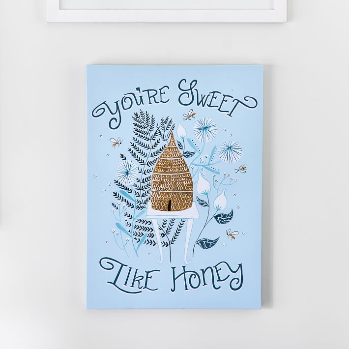 Sweet Like Honey Stretched Canvas Wall Art, 12.75&quot;x17.75&quot;