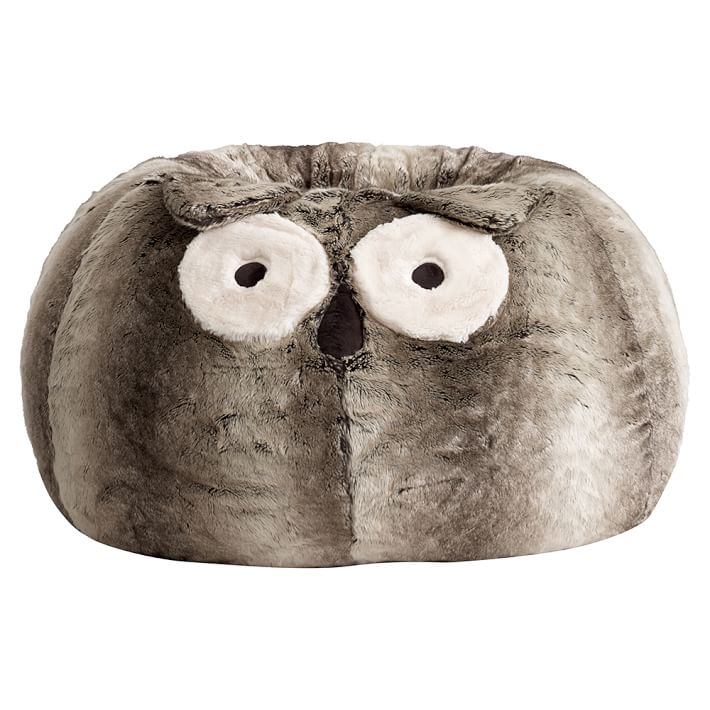 Owl FauxFur Critter Bean Bag Chair Pottery Barn Teen