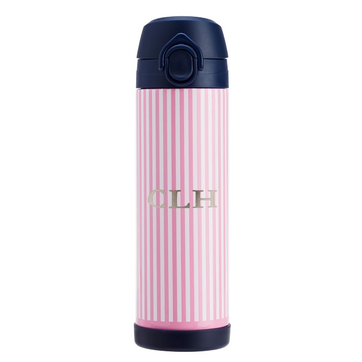 Pink Mini Stripe 17 oz Water Bottle