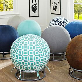 Pottery barn exercise store ball chair