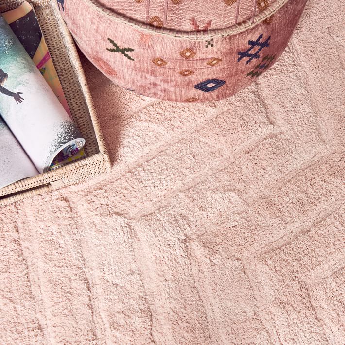 Blush Plush Performance Chevron Rug Teen Rug Pottery Barn Teen