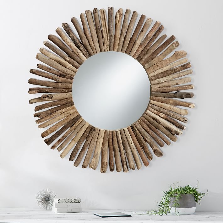 Wood Stick Mirror