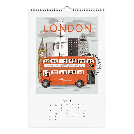 Rifle Paper Co World Traveler Calendar 2025 