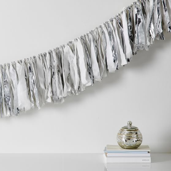 Metallic Fringe Garland Wall Decor Pottery Barn Teen