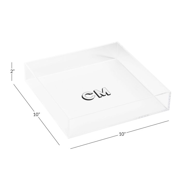 Acrylic Vanity Tray Bathroom Storage Organizer , Catchall Clear