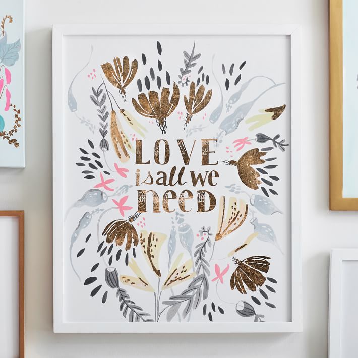 Framed Gallery Art by Rae Ritchie, Love is All We Need