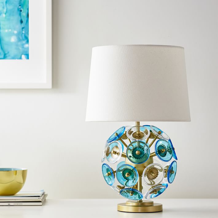 Glass Disc Table Lamp