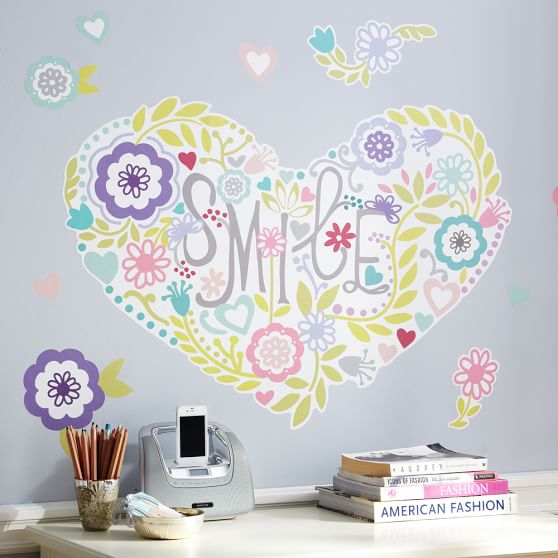 Floral Smile Wall Decal Pottery Barn Teen