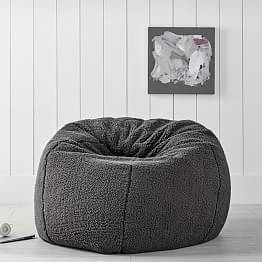 Gray Cozy Sherpa Anywhere Beanbag™