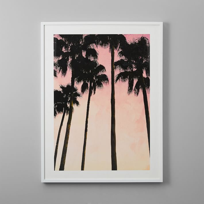 Palm Trees And Pink Skies Framed Art by Minted® Wall Prints Pottery