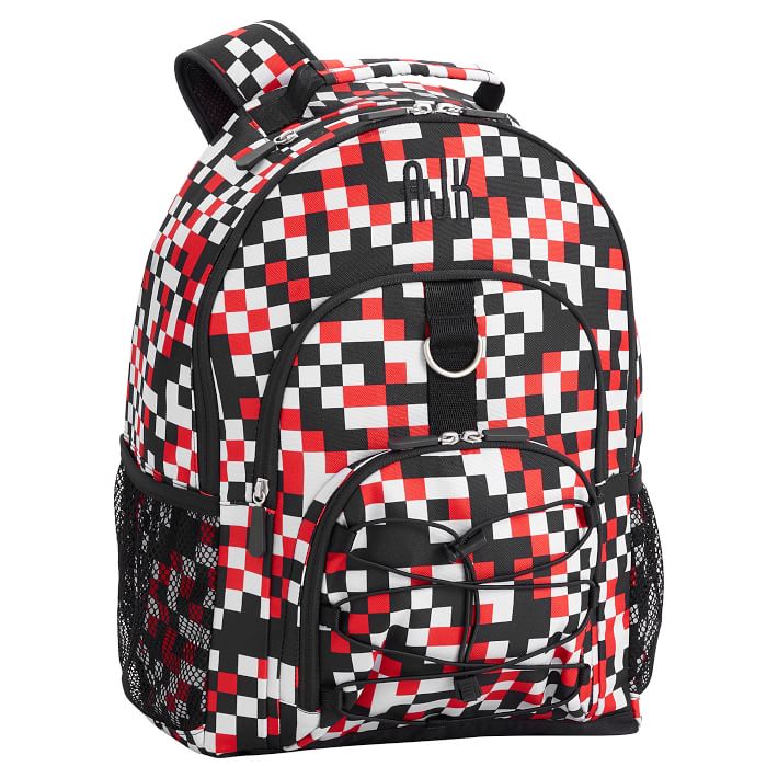 Gear-Up Pixel Red/Gray Backpack
