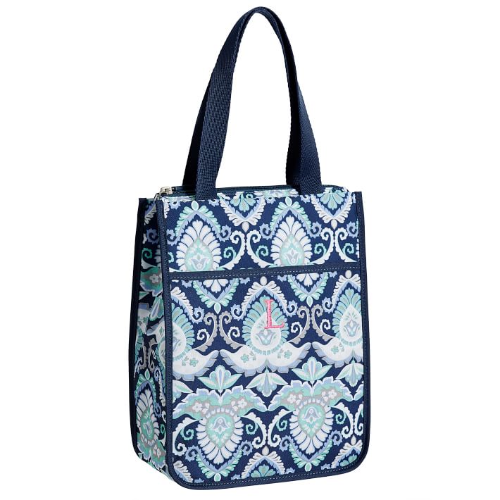 Gear-Up Navy Deco Medallion Tote Lunch Bag