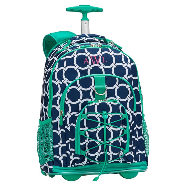 Gear-Up Preppy Rings Rolling Backpack