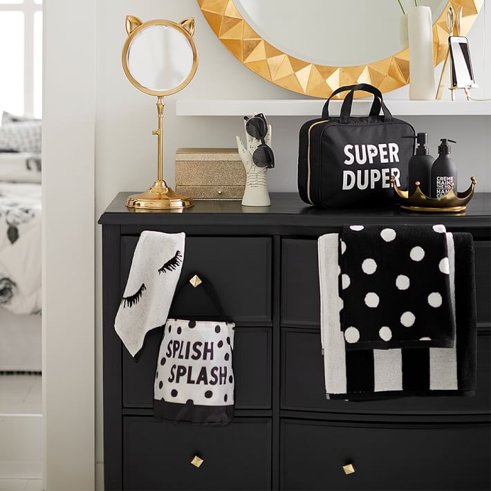 The Emily & Meritt Black and White College Towel Set