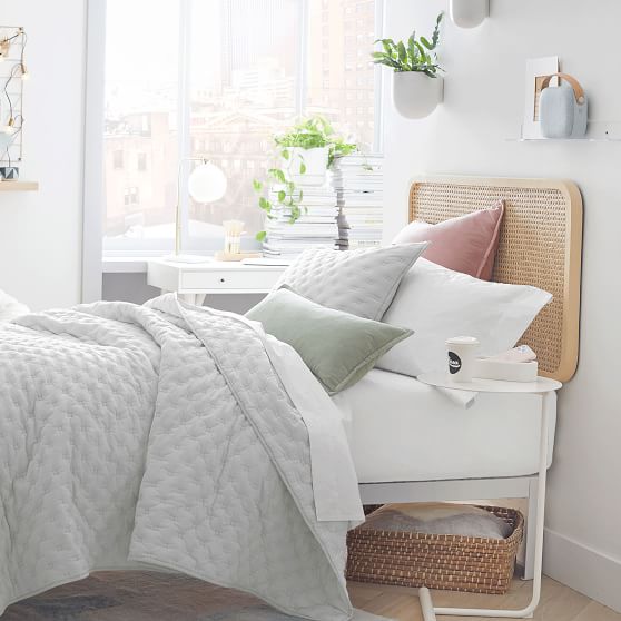 west elm x pbdorm Cane Faux Headboard | Pottery Barn Teen