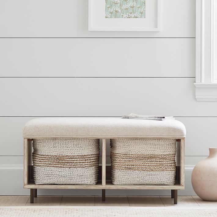 Pottery barn bed discount bench