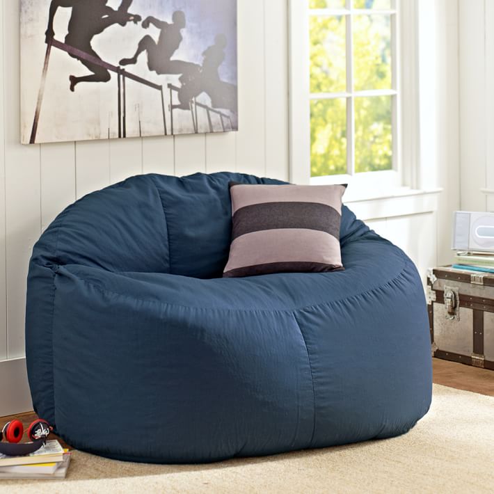 Navy Twill Cloud Couch