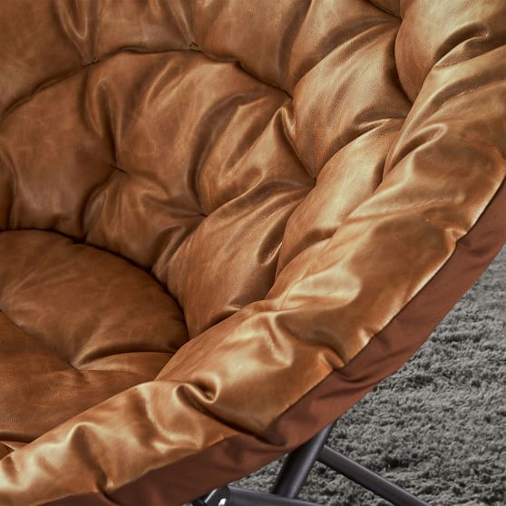 Faux Leather Caramel HangARound Chair Pottery Barn Teen