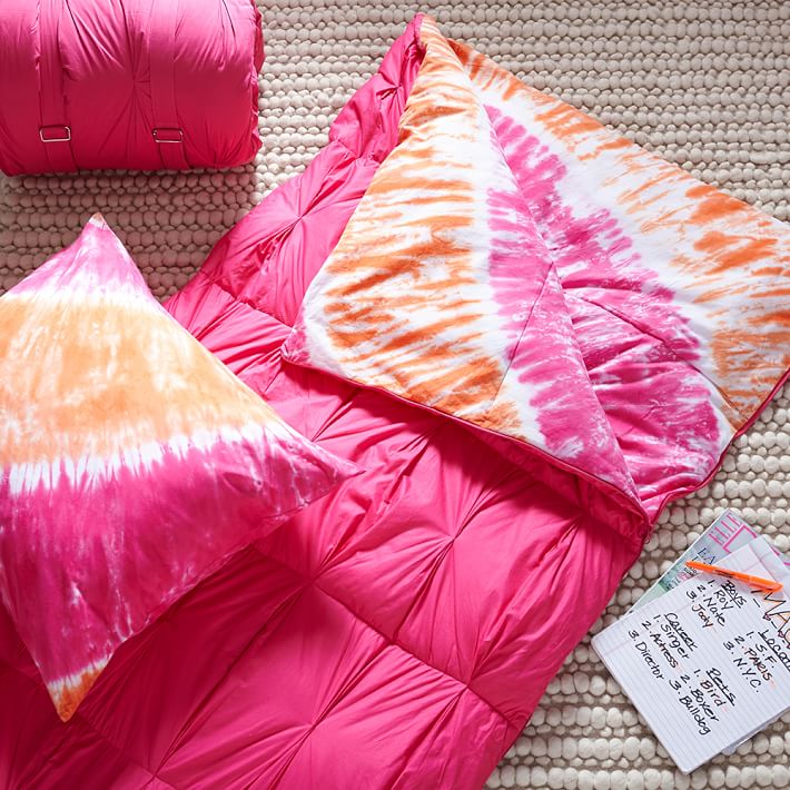 Tie Dye Sleeping Bag, Pink