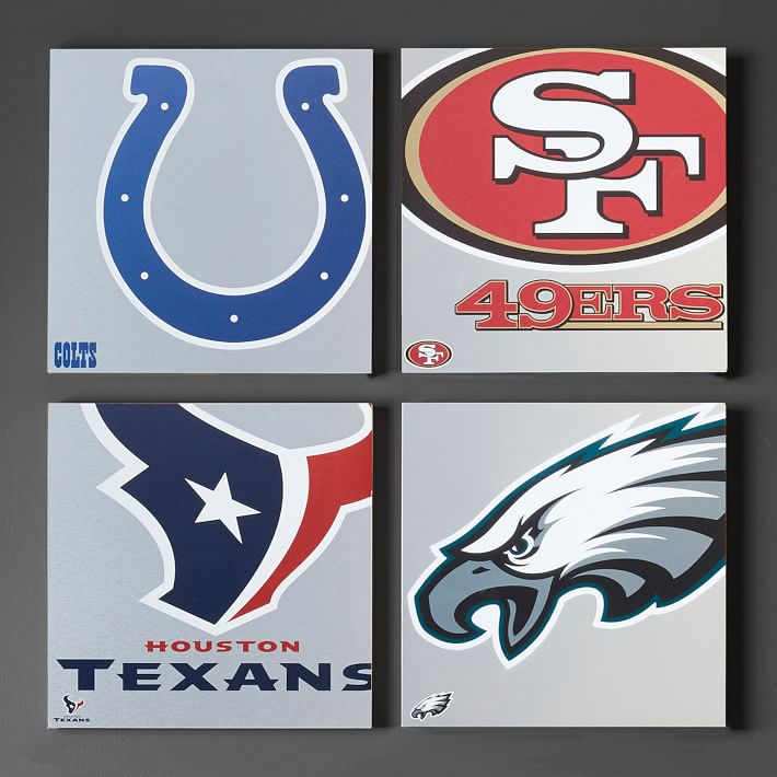 NFL Metal Wall Art, 23"x23" Wall Prints Pottery Barn Teen