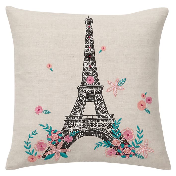Tres Chic Eiffel Tower Pillow Cover