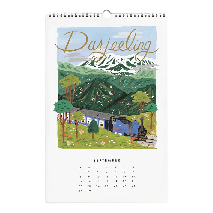Rifle Paper Co. World Traveler 2019 Hanging Calendar | Desk Accessories ...