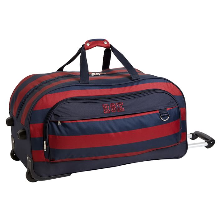 Getaway Red/Navy Rugby Rolling Duffle Bag