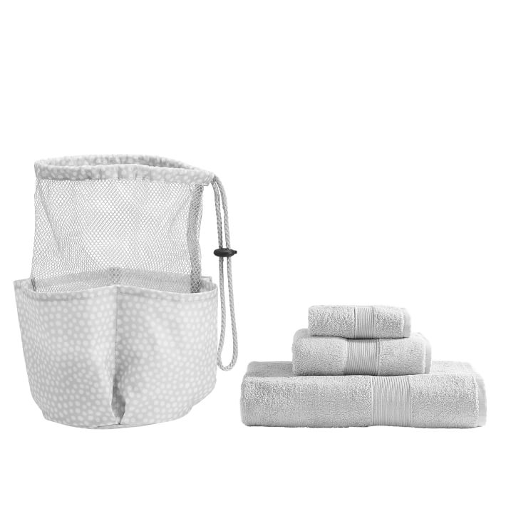 Dorm Shower Bundle W Hanging Caddy Mini Dot Pottery Barn Teen 3125