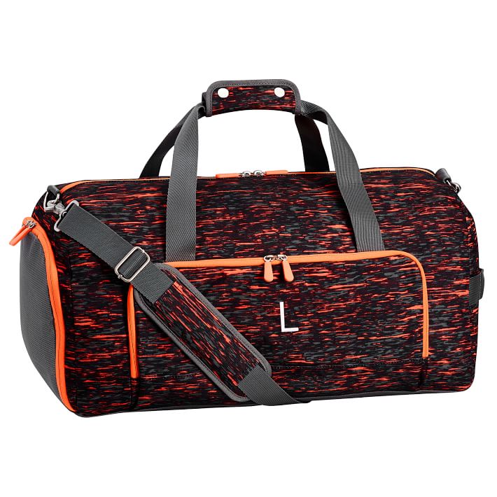 Gear-Up Static Neon Orange Sports Duffle Bag