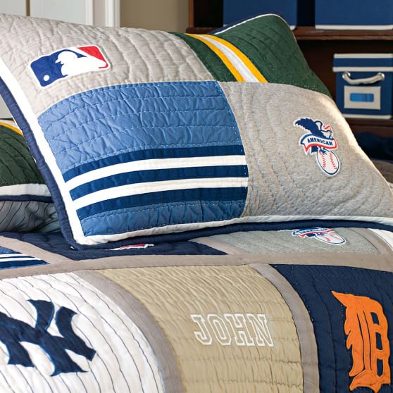 MLB™ American League™ Quilt + Sham Baseball Bedding Pottery Barn Teen