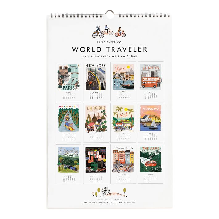 Rifle Paper Co World Traveler Calendar 2025 