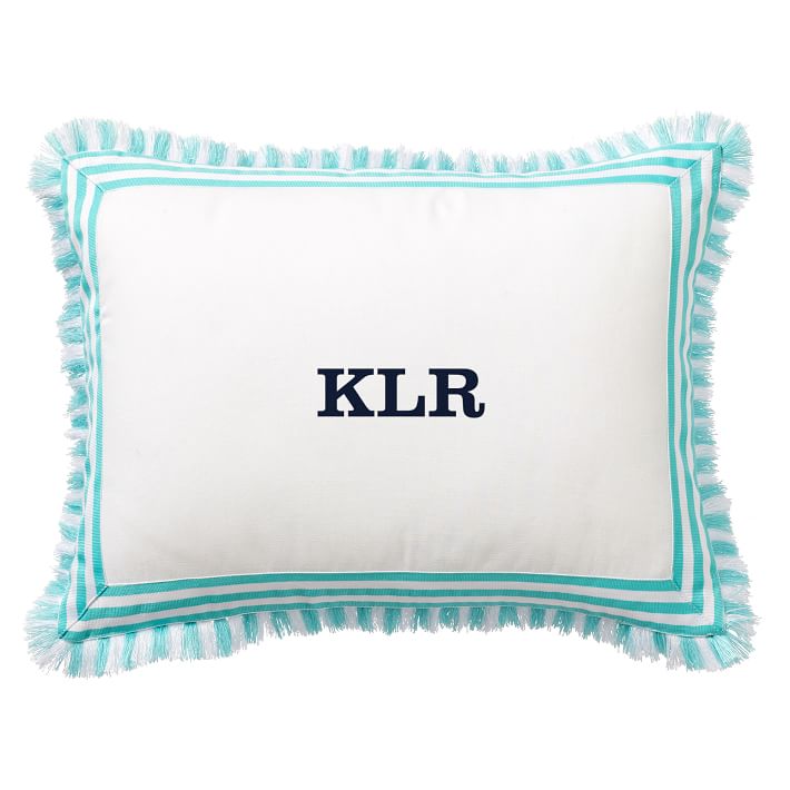 Navy best sale monogram pillow